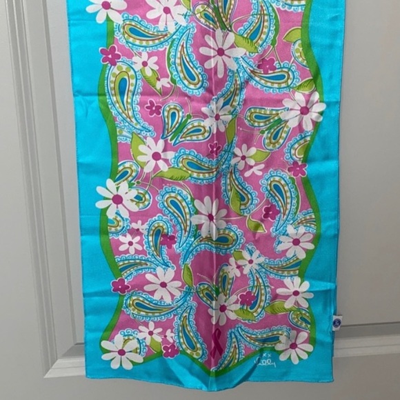 LILLY PULITZER SILK MULTICOLOR SCARF - Picture 3 of 11